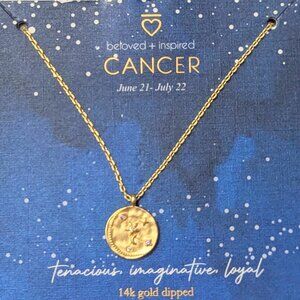 Celestial "Cancer" Necklace by beloved & inspired, 14K Gold Dipped Necklace!